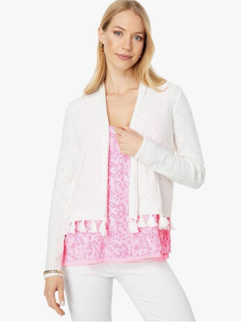 Lilly Pulitzer Faretta Cardigan Resort White Small